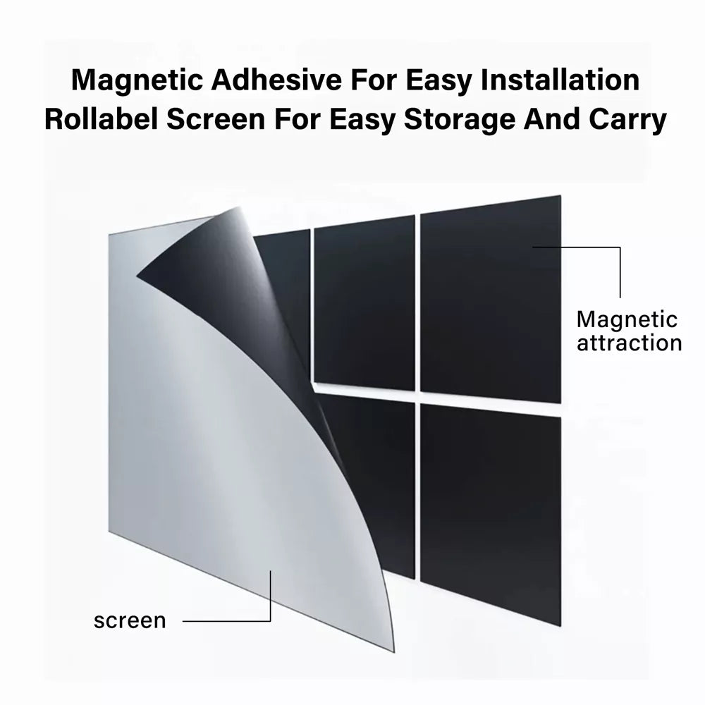 Fresnel Aura Series Magnetic Rollable Projection Screen For UST