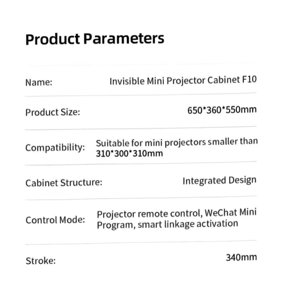 NECTUNT F10 Smart Invisible Projection Cabinet