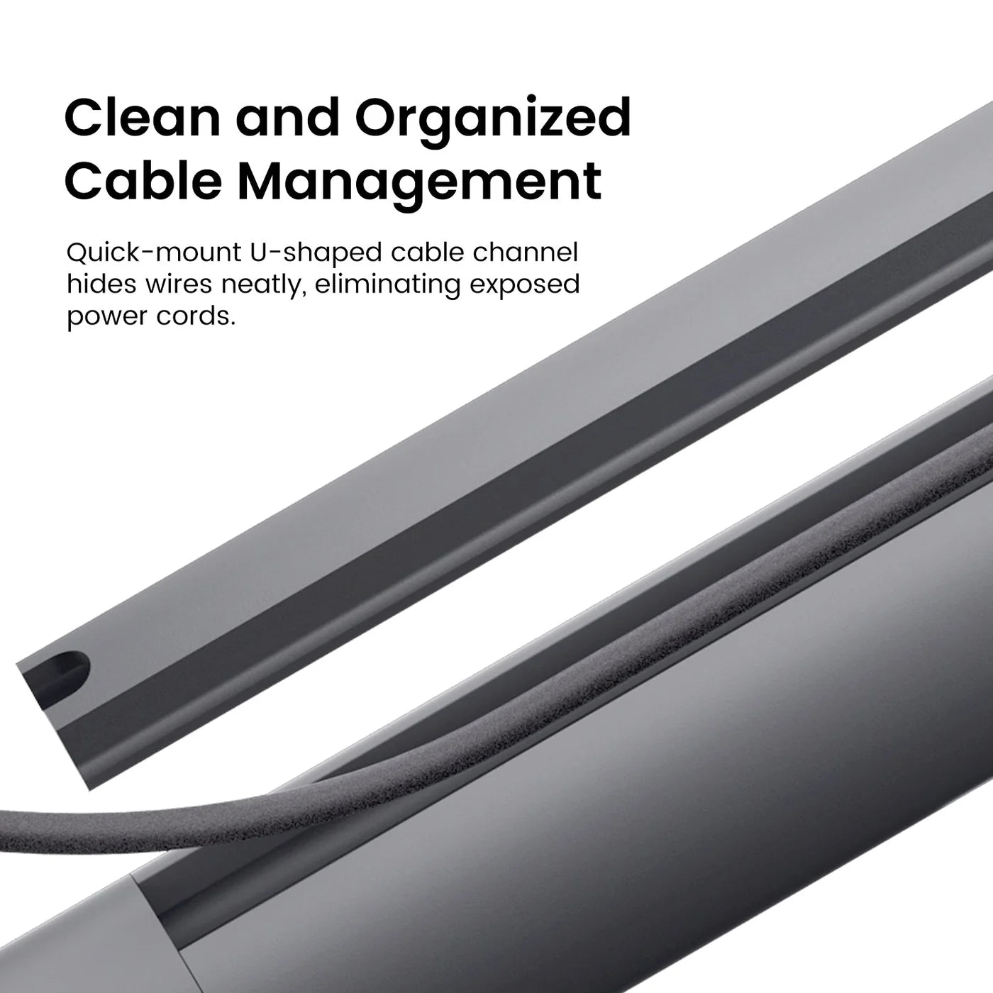 JMGO ceiling mount with U-shaped cable channel that helps conceal wires - Aytexcel